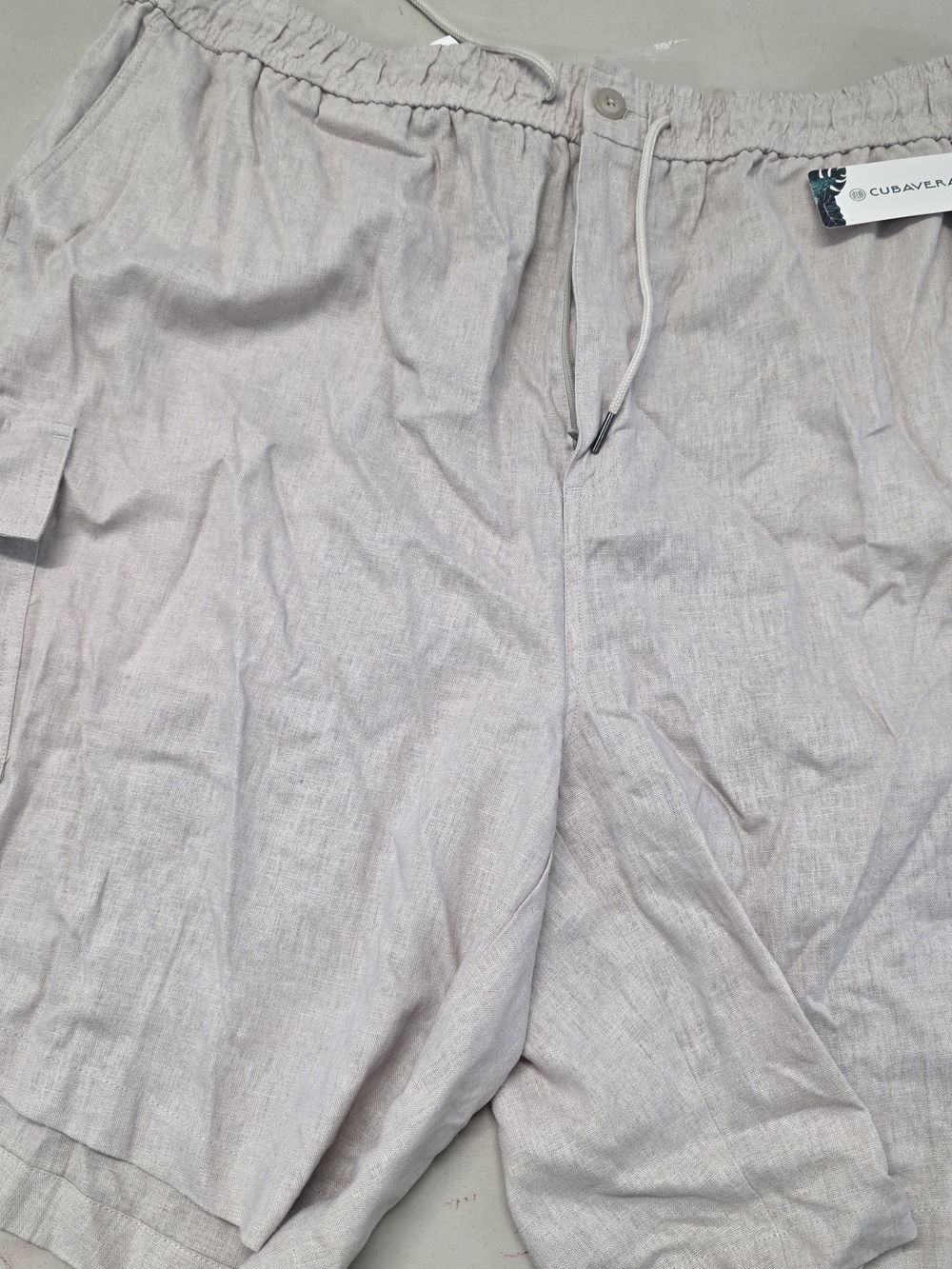 Cubavera Men's Beige Linen Blend Shorts 9" Inseam NWT Size 3X